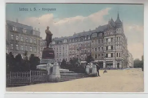 64273 Ak Löbau in Sachsen Königsplatz 1912