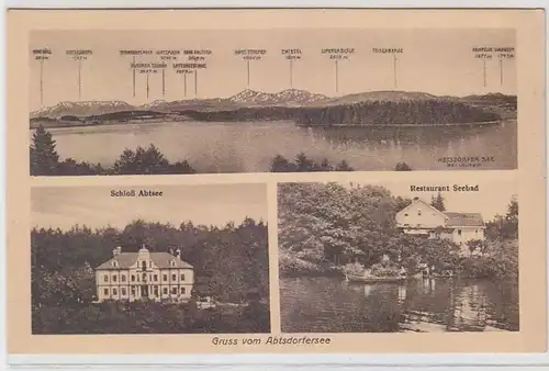 64199 Multi-image Ak Gruss du lac Abtsdorfer Restaurant Seebad vers 1925