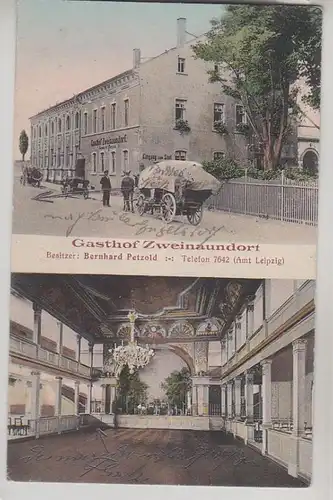 64180 Mehrbild Ak Gasthof Zweinaundorf bei Leipzig 1919