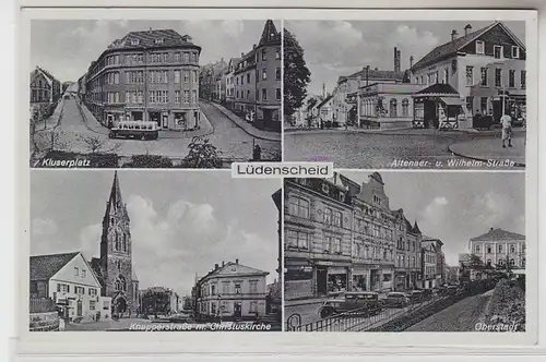 64175 Mehrbild Ak Lüdenscheid Kluserplatz, Knapperstraße, Wilhelmstrasse um 1940