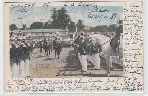 64163 Ak Potsdam Parade devant sa Majesté l'empereur Guillaume II 1903