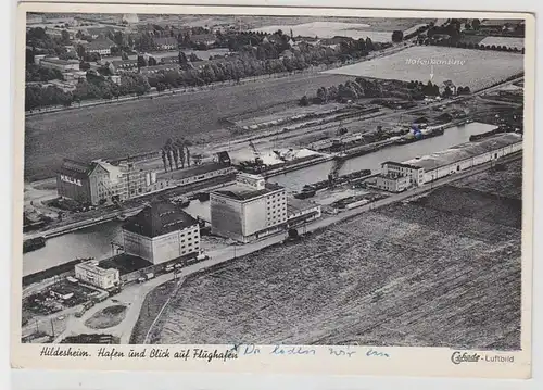 64108 Ak Hildesheim Port et vue sur l'aéroport 1954