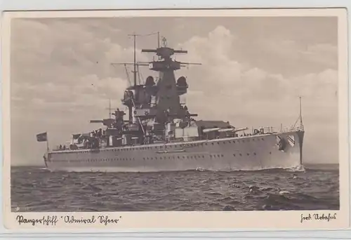 64083 Ak navire blindé "Amiral Scheer" vers 1940
