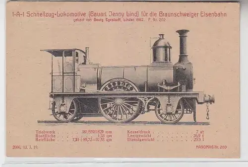 64032 Ak Hanomag train rapide Locomotive du chemin de fer Brunswick 1921