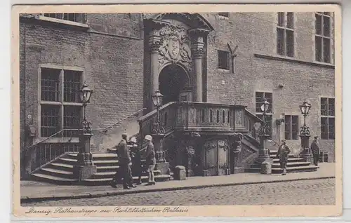 63971 Ak Gdansk Escaliers de ville à l'Hôtel de Ville de Droit vers 1930