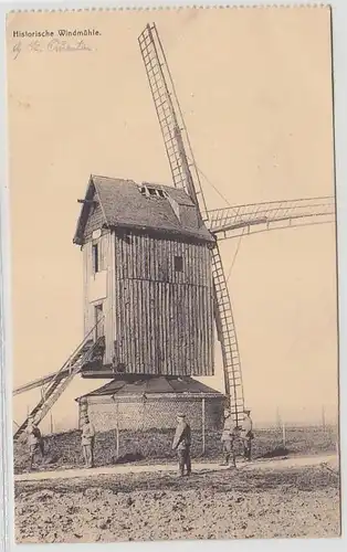 63969 Feldpost Ak Windmühle historique à St. Quentin 1917
