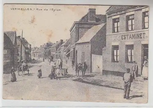 63959 Feldpost Ak Vermelles Rue de l'Eglise 1916