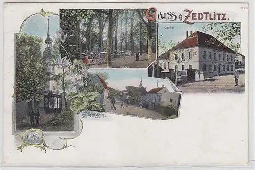 63956 Multi-image Ak Salutation en Zedlitz Gasthof etc. 1909