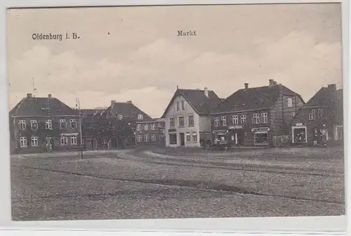 63941 Ak Oldenburg in Holstein Markt mit Geschäften 1909