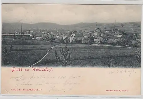 63937 Ak Gruß aus Wehrsdorf in Sachsen Totalansicht 1903