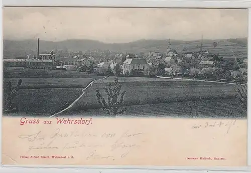 63937 Ak Salut de Wehrsdorf en Saxe Vue totale 1903