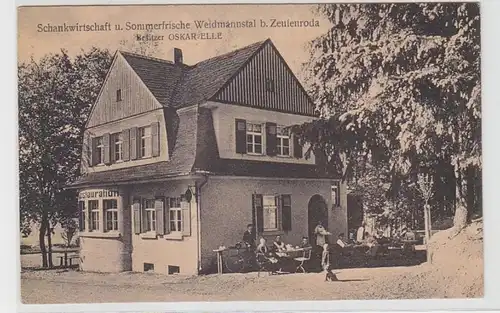 63914 Ak Schankwirtschaft & Schwarze Schaferme Weidmannstal près de Zélenroda 1925