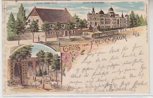 63888 Ak Lithografie Dortmund Gruss vom Fredenbaum 1897