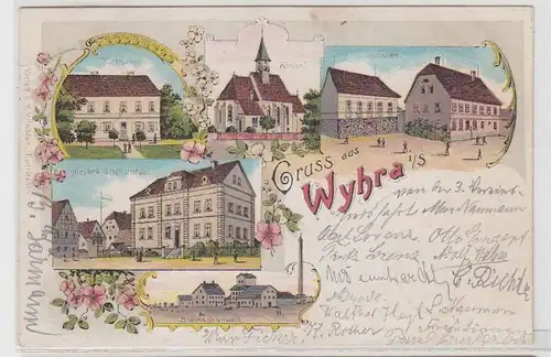 63857 Ak Lithographie Wyhra in Sachsen Kohlenwerke usw. 1902