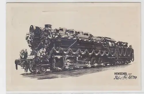 63795 Ak Henschel Train de marchandises Tender Locomotive de la Reichsbahn allemande vers 1930
