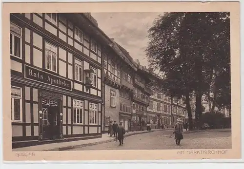 63774 Ak Goslar Akaslar Ratstapothèque au Marktkirchhof vers 1930