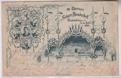 63767 Ak 20. Thuringer Chanteur fédéral Naumburg a.S. 15-18 juillet 1899