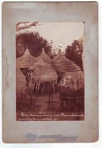 6653 Chambres de céréales photos dans le Ovamboland DSWA vers 1899