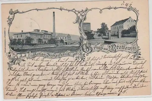 62577 Mehrbild Ak Gruß aus Brottewitz Actien Zuckerfabrik 1898
