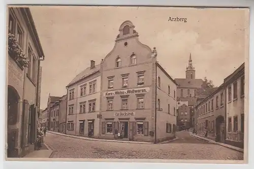63707 Ak Arzberg Oberfranken Kurz- Weiss- und Wollewarenen-Fabrik 1926