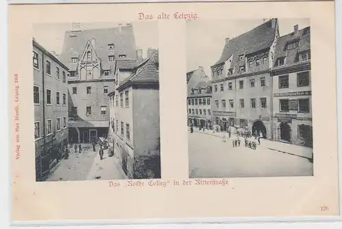 63651 Ak Leipzig das "Rothe Colleg" in der Ritterstrasse um 1900