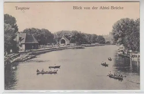 63575 Ak Treptow Blick von der Abtei-Brücke 1920