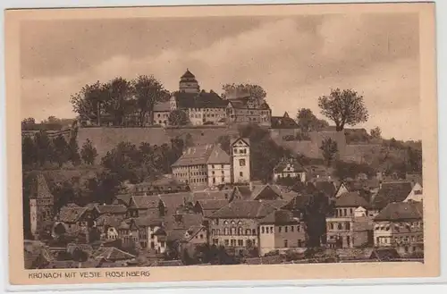 62561 Ak Kronach avec Veste Rosenberg vers 1920 (gravure en cuivre)