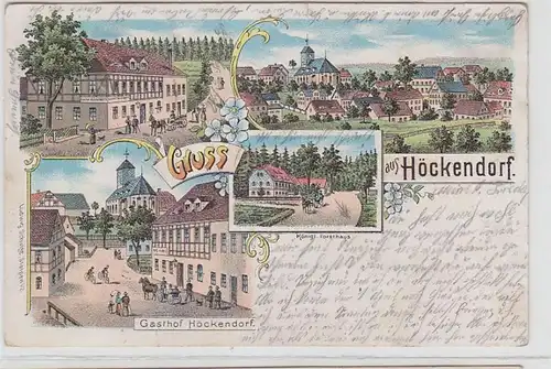 62539 Ak Lithographie Gruß aus Höckendorf Gasthaus usw. 1905
