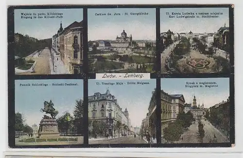 62536 Mehrbild Ak Lemberg Lwow Ukraine Stadtansichten 1917
