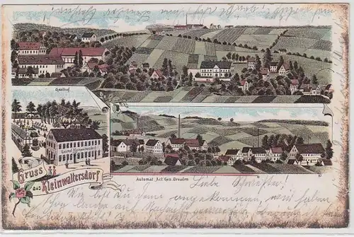 62533 Ak Lithographie Gruß aus Kleinwaltersdorf 1901