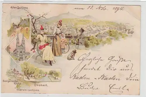 62515 Vorläufer Ak Lithographie Baden-Baden 1894