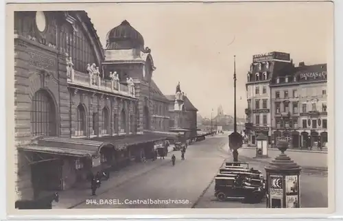 62505 Ak Basel Bahnhof Centralbahnstrasse vers 1930