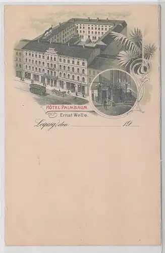 62477 Ak Leipzig Hotel Palmbaum von Ernst Welle um 1910