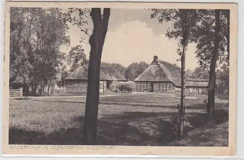 62443 Ak Bauernhof in Oldenbrok Niederort 1934