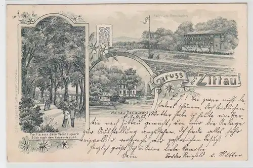 62411 Mehrbild Ak Gruß aus Zittau Rennbahn usw. 1902