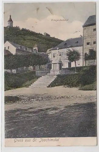 62384 Ak Gruss de St. Joachimstal Monument à Krigeren 1907