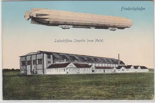 62376 Ak Friedrichshafen Luftschiffbau Zeppelin (neue Halle) um 1910