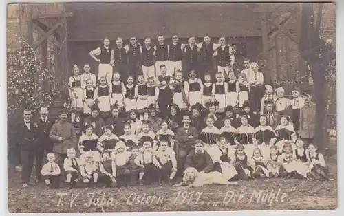 62372 Foto Ak Mittweida Turnverein Jahn Ostern 1917 "Die Mühle"