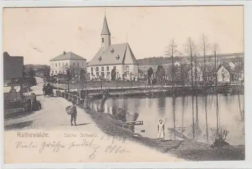 62363 Ak Rathewalde sächsische Schweiz Ortsansicht 1904