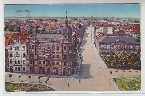 62344 Ak Pardubice en Bohême Vue de la route 1915