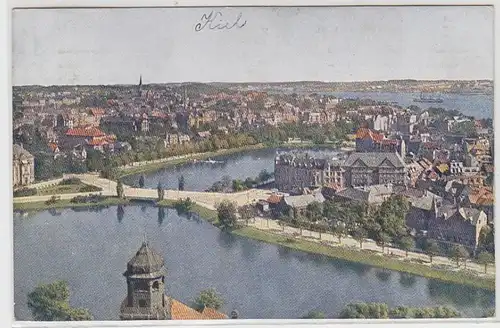 62332 Ak Kiel Vue totale de la Tour de l'Hôtel de Ville 1916