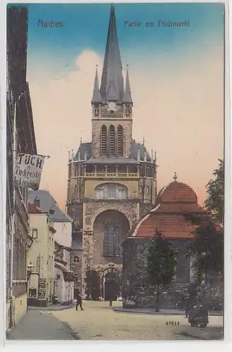 62323 Feldpost Ak Aachen Partie am Fischmarkt 1918