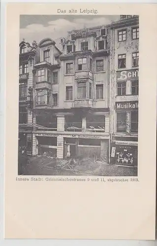 62310 Ak Leipzig Grimmaischestraße 9 und 11 abgebrochen im Jahre 1903