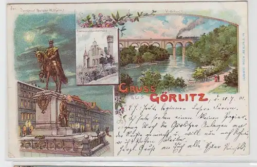 62294 Ak Lithographie Gruss aus Görlitz 1901