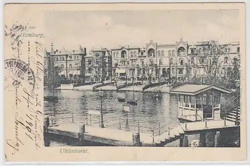 62225 Ak Gruss aus Hamburg Uhlenhorst 1901