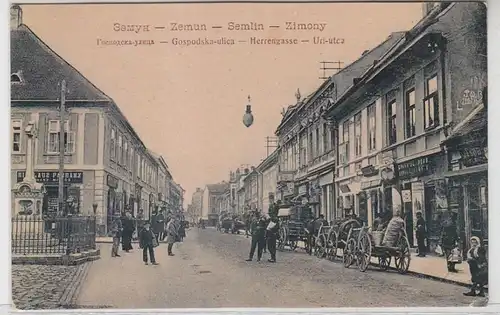 62215 Ak Semlin, Zemun, ??? ? ?, Le Zimony en Serbie Herrengasse 1915