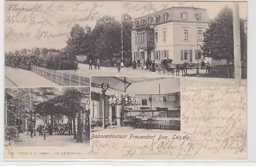 62124 Mehrbild Ak Bahnrestaurant Frauendorf Bezirk Leipzig 1904