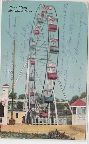 62102 Ak Hartford Conn. Luna Park Grande roue 1911