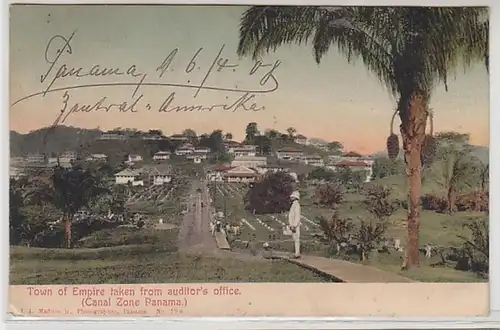 62097 Ak Panama Canal Zone Town of Empire taken from auditor's Office vers 1910
