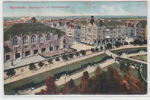 62087 Ak Mannheim Rosengarten mit Arkadenbauten 1915